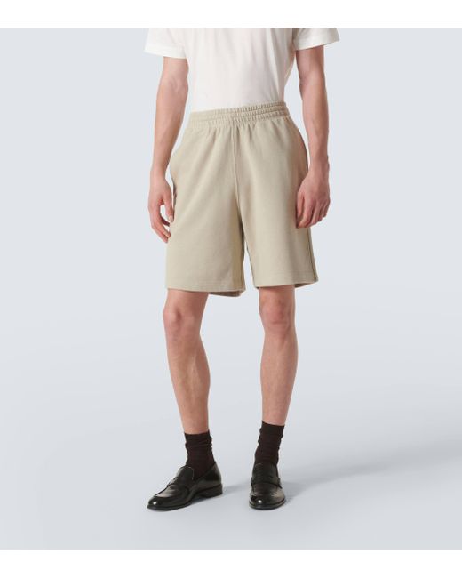 Burberry Natural Cotton Jersey Shorts for men