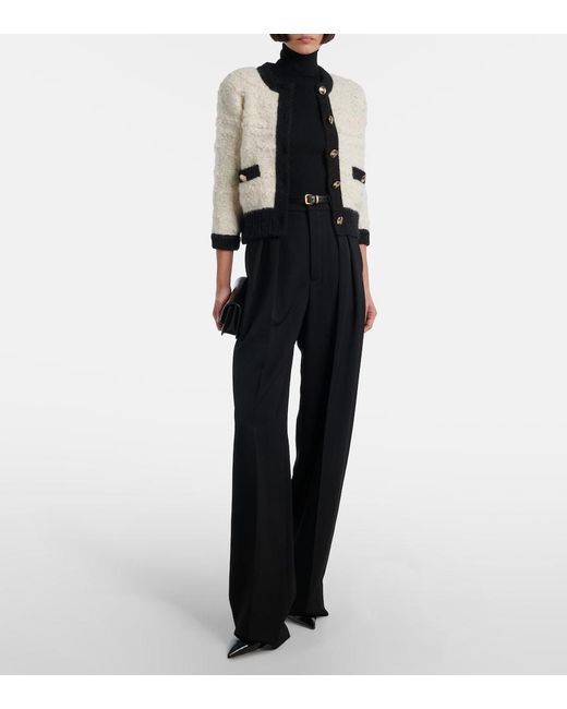 Dorothee Schumacher Black Delightful Sparkle Wool-Blend Cardigan