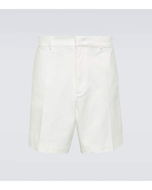 Valentino White Cotton Canvas Bermuda Shorts for men
