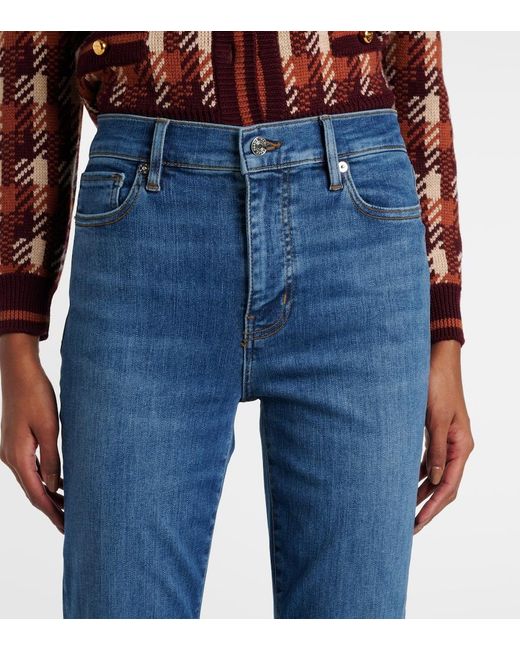 FRAME Blue Le High Flare High-Rise Flared Jeans