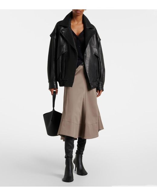 Nour Hammour Black Micah Leather Jacket