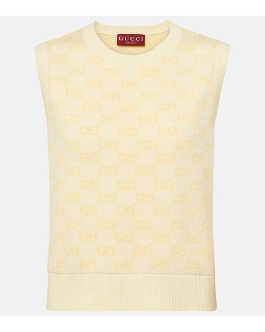 Jersey En Mezcla De Algodon Con Gg Gucci de color Natural