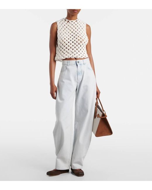 Alaïa Brown Ballerinas Aus Veloursleder