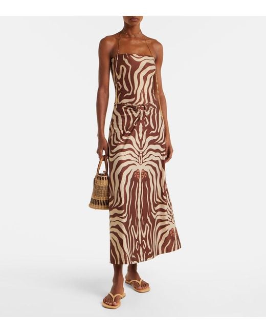 Johanna Ortiz Brown Alta Mar Printed Swimsuit
