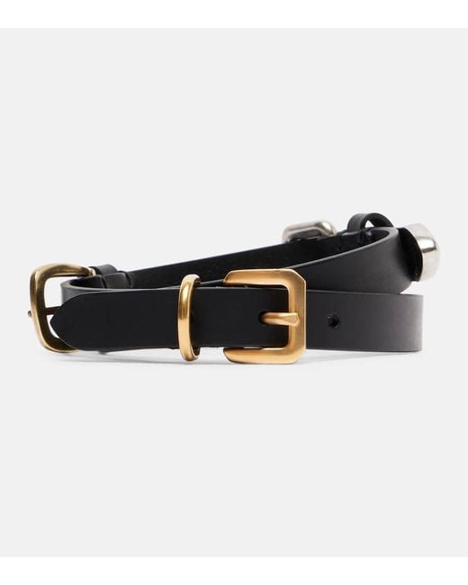 Etro Black Guertel Aus Leder