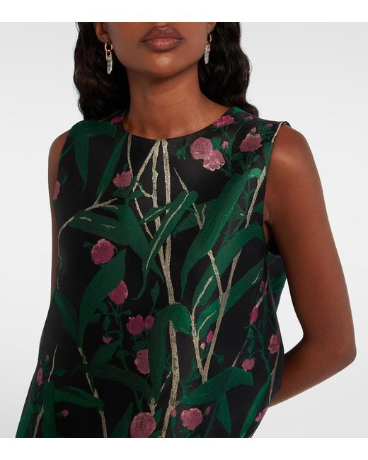 LaDoubleJ Green Top La Scala Aus Jacquard Mit Federn