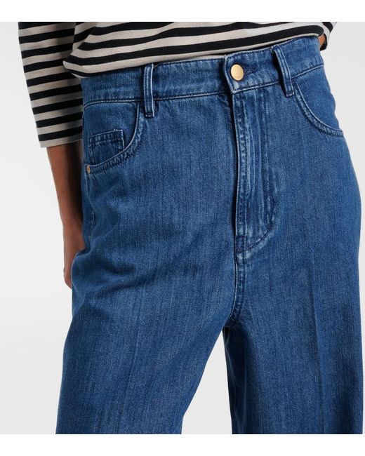 Max Mara Blue Max Mara High-Rise Wide-Leg Jeans