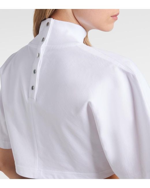 Alaïa White Cotton Jersey T-Shirt
