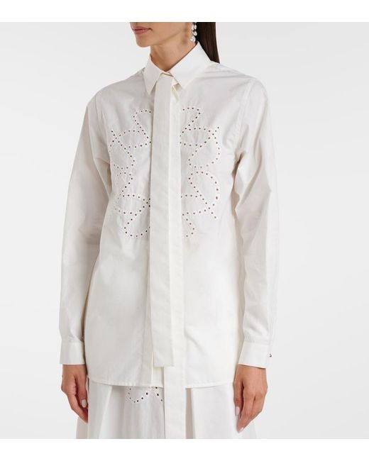 Elie Saab White Cotton Shirt