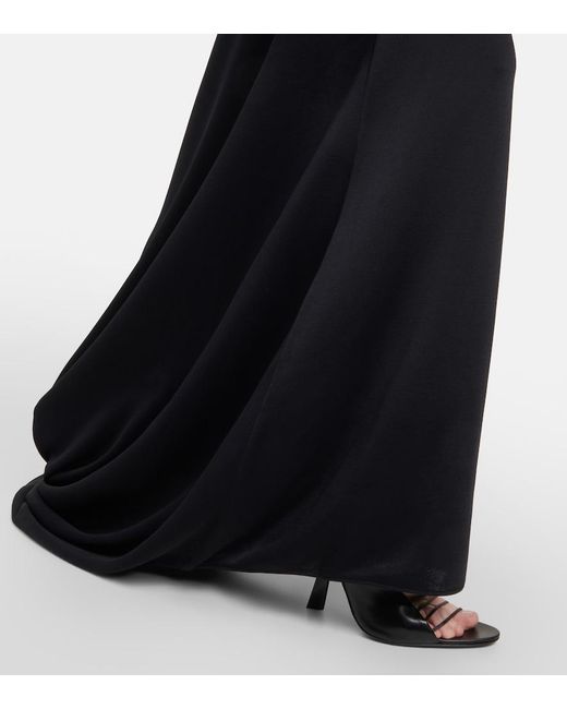 Ferragamo Blue One-Shoulder Jersey Gown