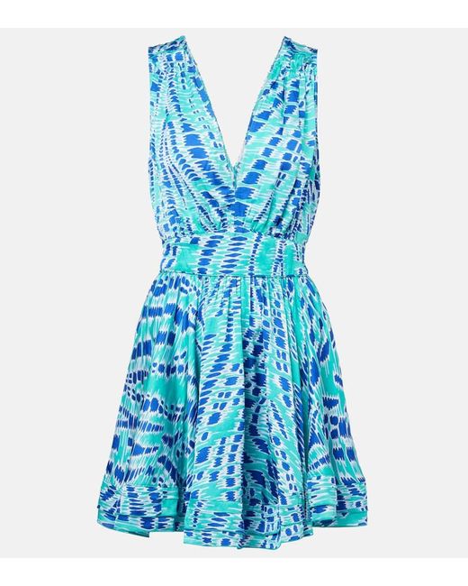 Poupette Blue Bedrucktes Minikleid Bessie