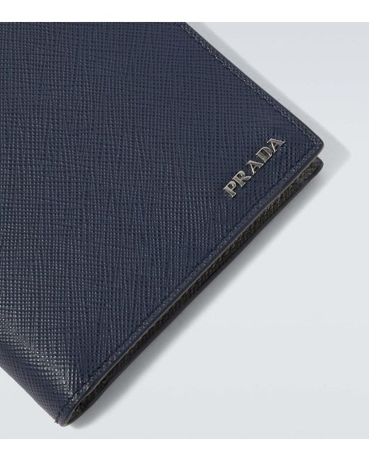 Prada Blue Saffiano Leather Wallet for men