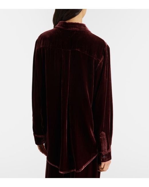Asceno Black London Velvet Shirt
