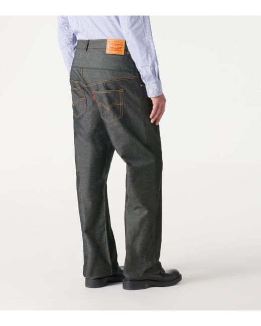 Junya Watanabe Gray X Levi's Cotton Twill Straight Pants for men