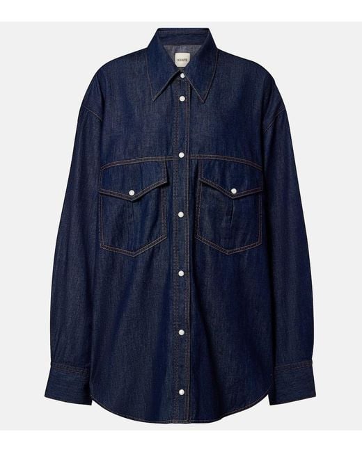 Khaite Blue Christensen Oversized Denim Shirt