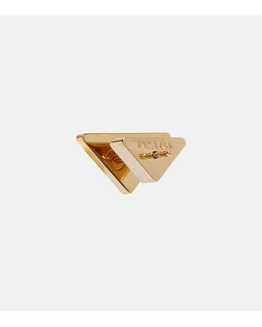 Prada White Enamel Earrings