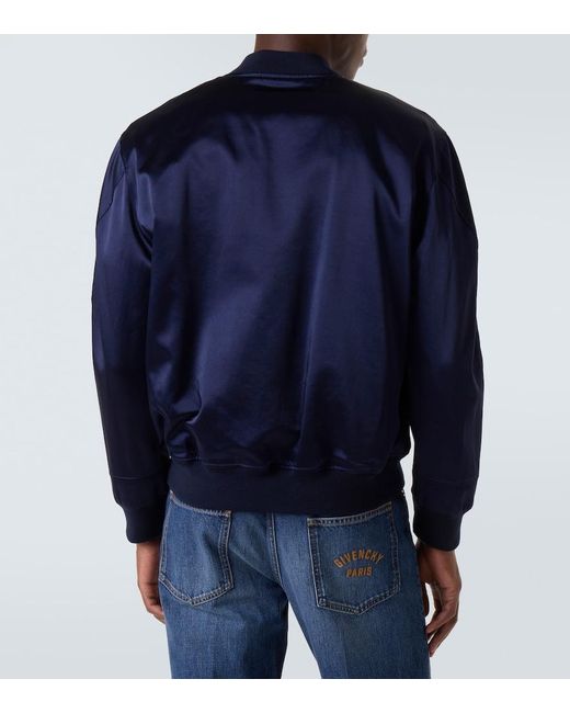 Givenchy Logo Bomber Jacket – in Blue für Herren