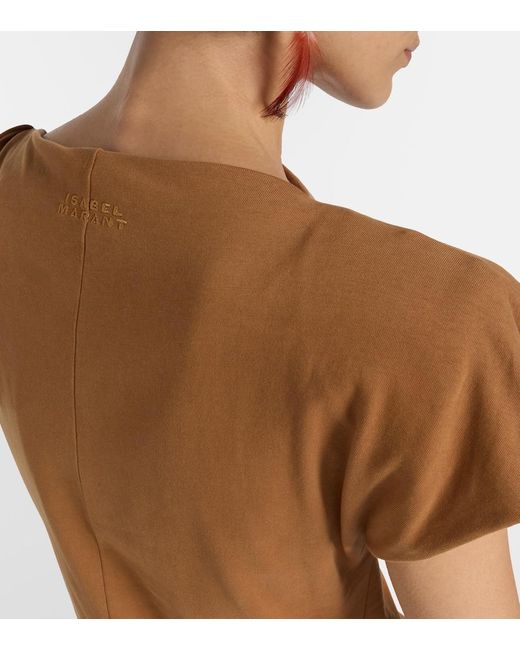 Isabel Marant Brown Maxikleid Nadela Aus Baumwolle