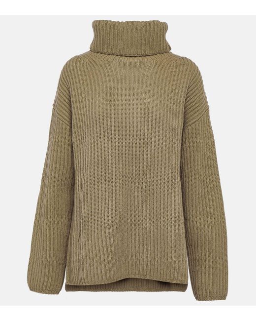 Joseph Green Wool Turtleneck Sweater