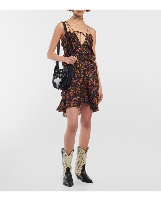 Isabel Marant Natural Duerto Leather & Suede Cowboy Boot