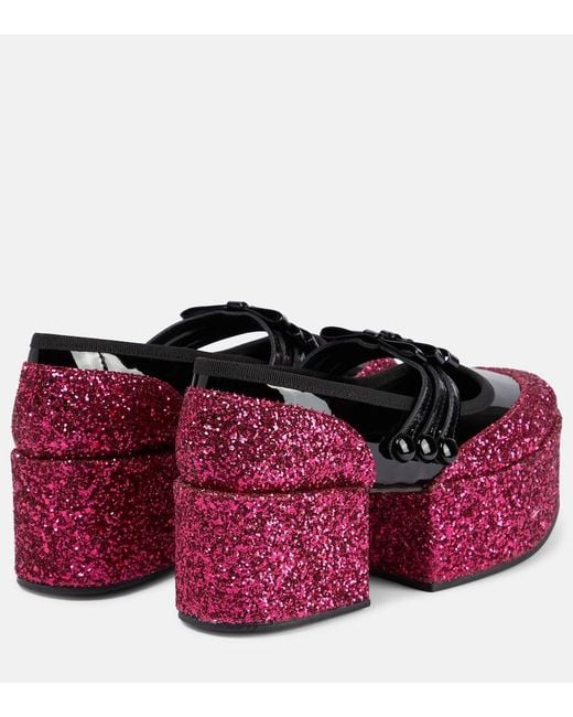 Noir Kei Ninomiya Purple X Repetto Platform Mary Janes