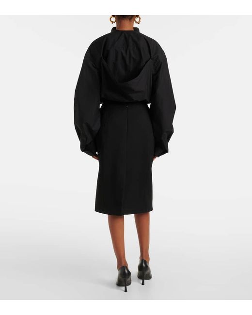 Balenciaga Black Hourglass Midi Skirt