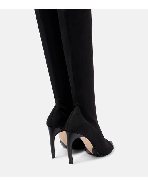 Victoria Beckham Black Over-The-Knee Sock Boots