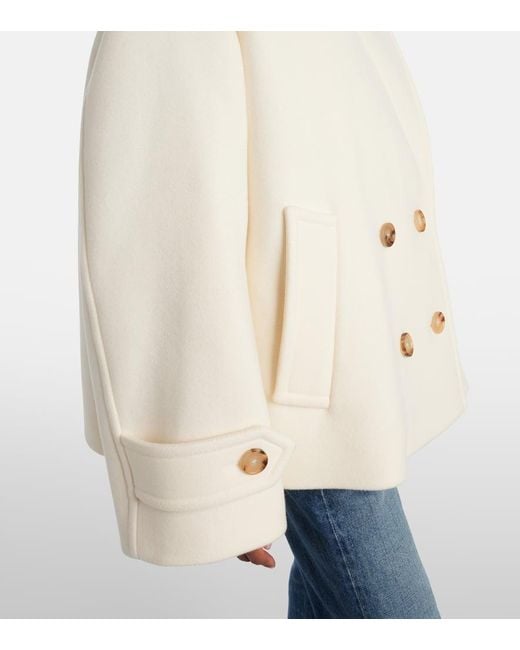 Manteau Oversize En Laine Melangee Chloé en coloris Natural