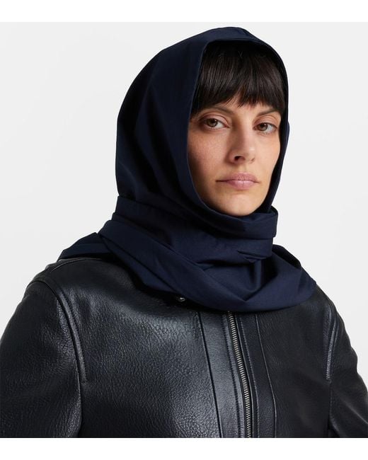 Nour Hammour Black Cotton-Blend Canvas Hood