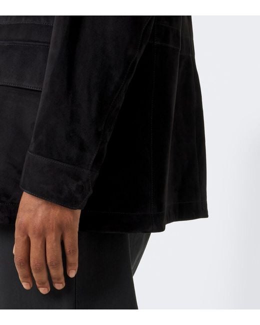 Tom Ford Black Hooded Suede Field Jacket for men