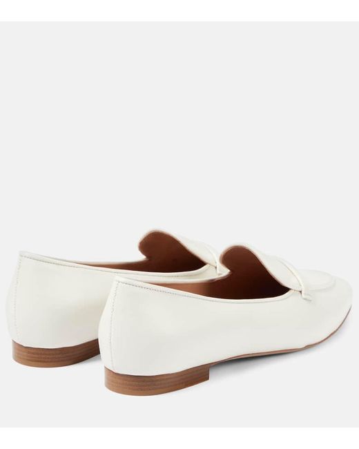 Malone Souliers White Loafers Bruni aus Leder