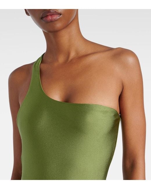 JADE Swim Green Evolve One-Shoulder Swimsuit