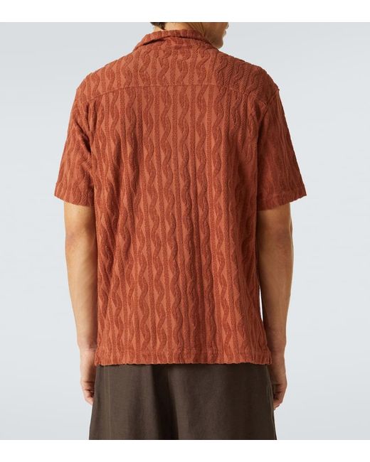 Camicia Bowling Roberto di Frescobol Carioca in Orange da Uomo
