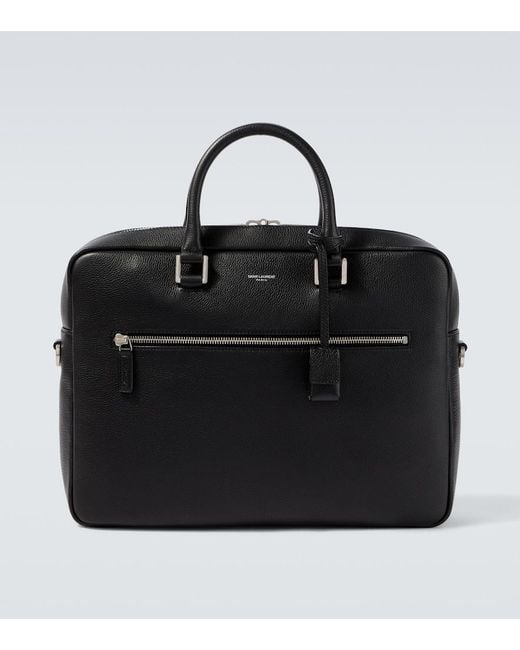 Saint Laurent Black Sac De Jour Leather Tote Bag for men