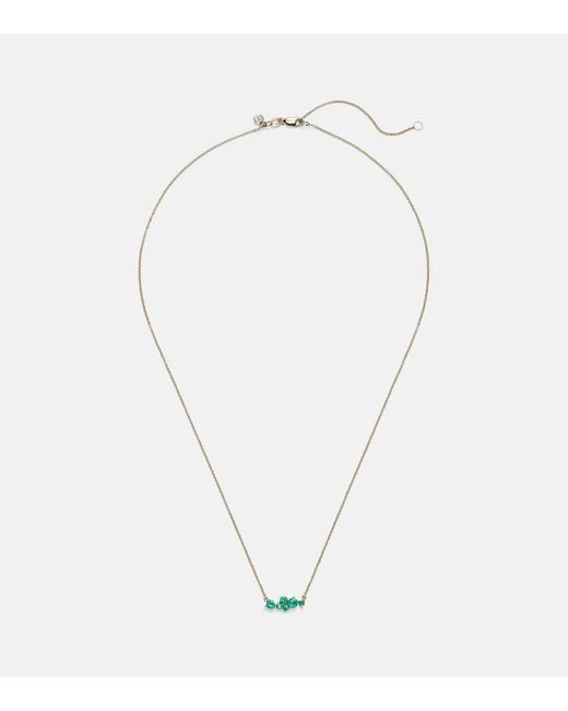 Sydney Evan Metallic Cocktail Bar 14Kt Necklace With Emeralds And Diamonds