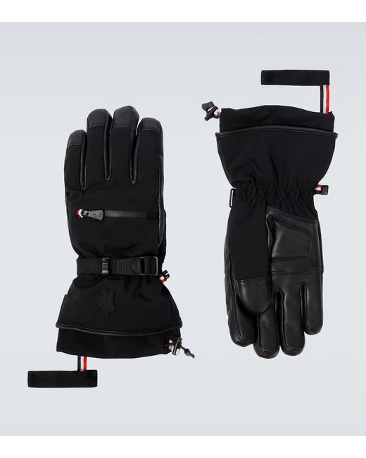 Moncler Skihandschuhe Mit Leder in Black für Herren