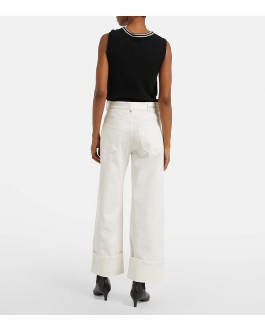 Jeans Cervia A Gamba Larga E Vita Media di Max Mara in White