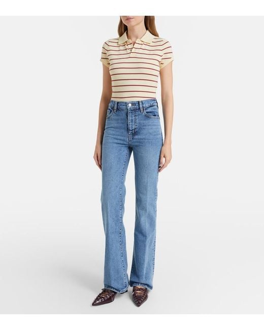 FRAME Blue The Arrow Flared Jeans