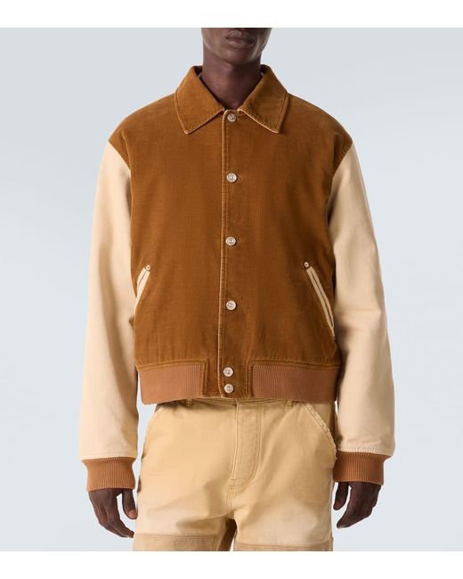 Veste Teddy Homecoming En Velours Cotele De Coton Wales Bonner pour homme en coloris Brown