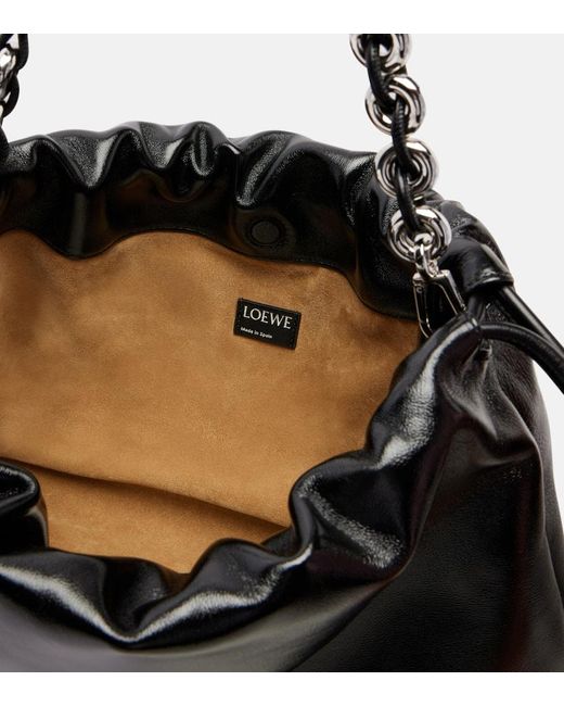 Loewe Black Schultertasche Flamenco Large Aus Leder