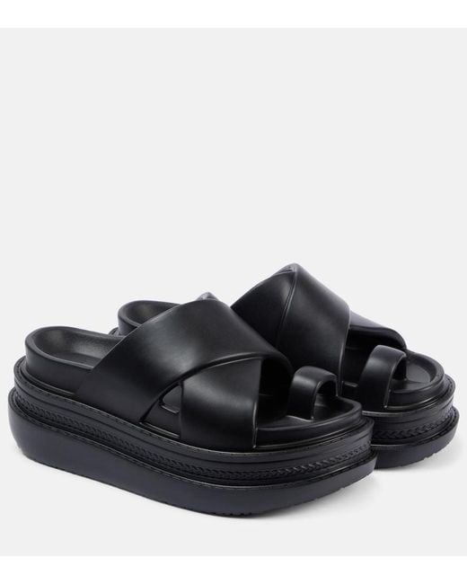 Sacai Black Platform Sandals
