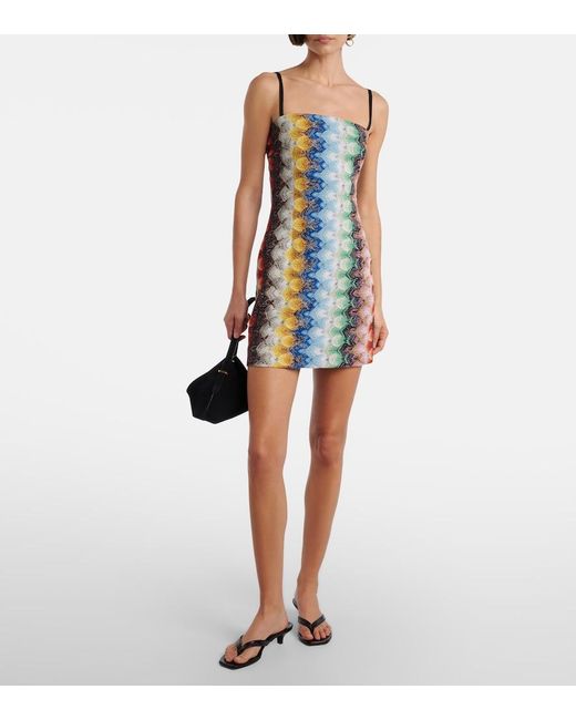 Missoni Blue Lame Minidress