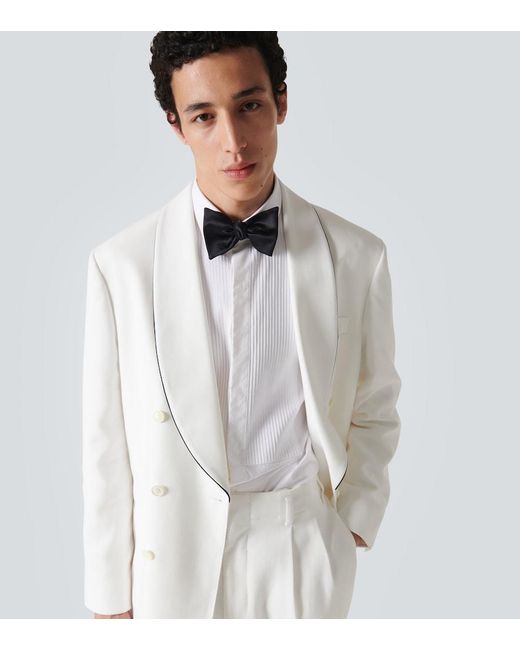 Brunello Cucinelli Black Silk And Cotton Satin Bow Tie for men