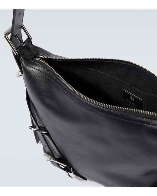 Givenchy Black Voyou Medium Leather Crossbody Bag for men