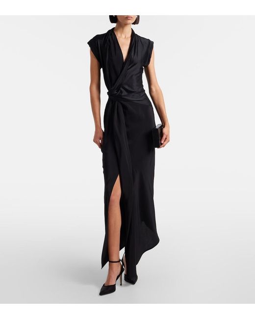 Gianvito Rossi Black Dorotea Suede-Trimmed Slingback Pumps