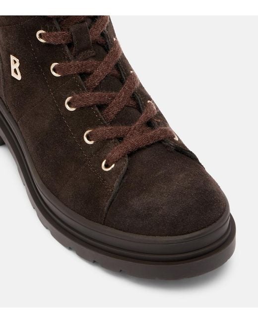Bogner Black St. Moritz Lace-up Boots With Spikes