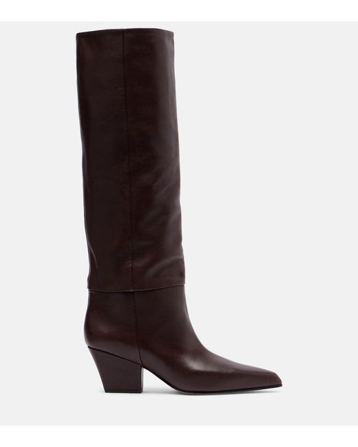 Paris Texas Brown Jane 60 Leather Knee-High Boots