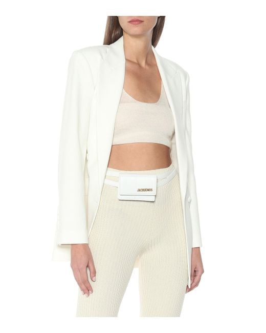 Jacquemus La Ceinture Bello Croc-effect Leather Belt Bag in White