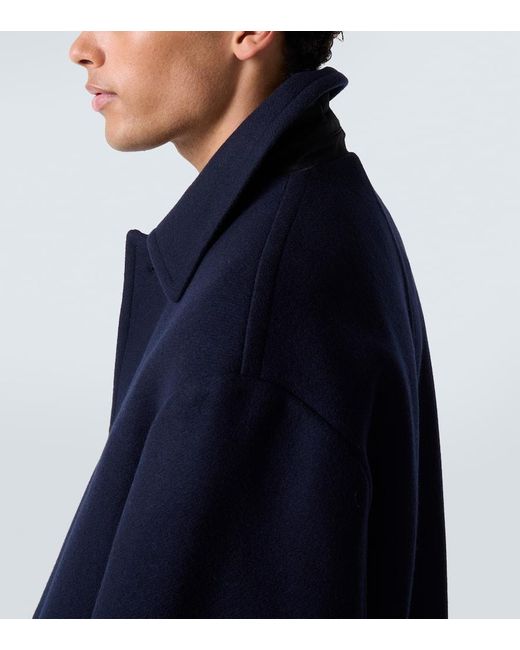 Dries Van Noten Mantel Aus Twill in Blue für Herren