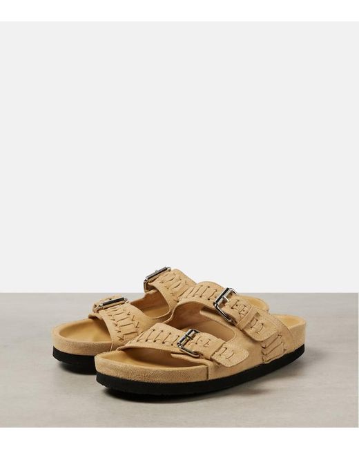 Isabel Marant Brown Lennyo Studded Leather Sandals